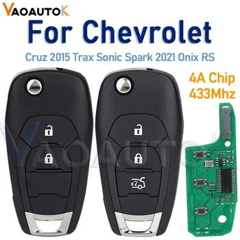 Smart Remote Car Key For Chevrolet Cruz 2015 Trax Sonic Spark 2021 Onix RS Auto Remote Key Control 433.92FSK 4A Chip 2/3 Buttons