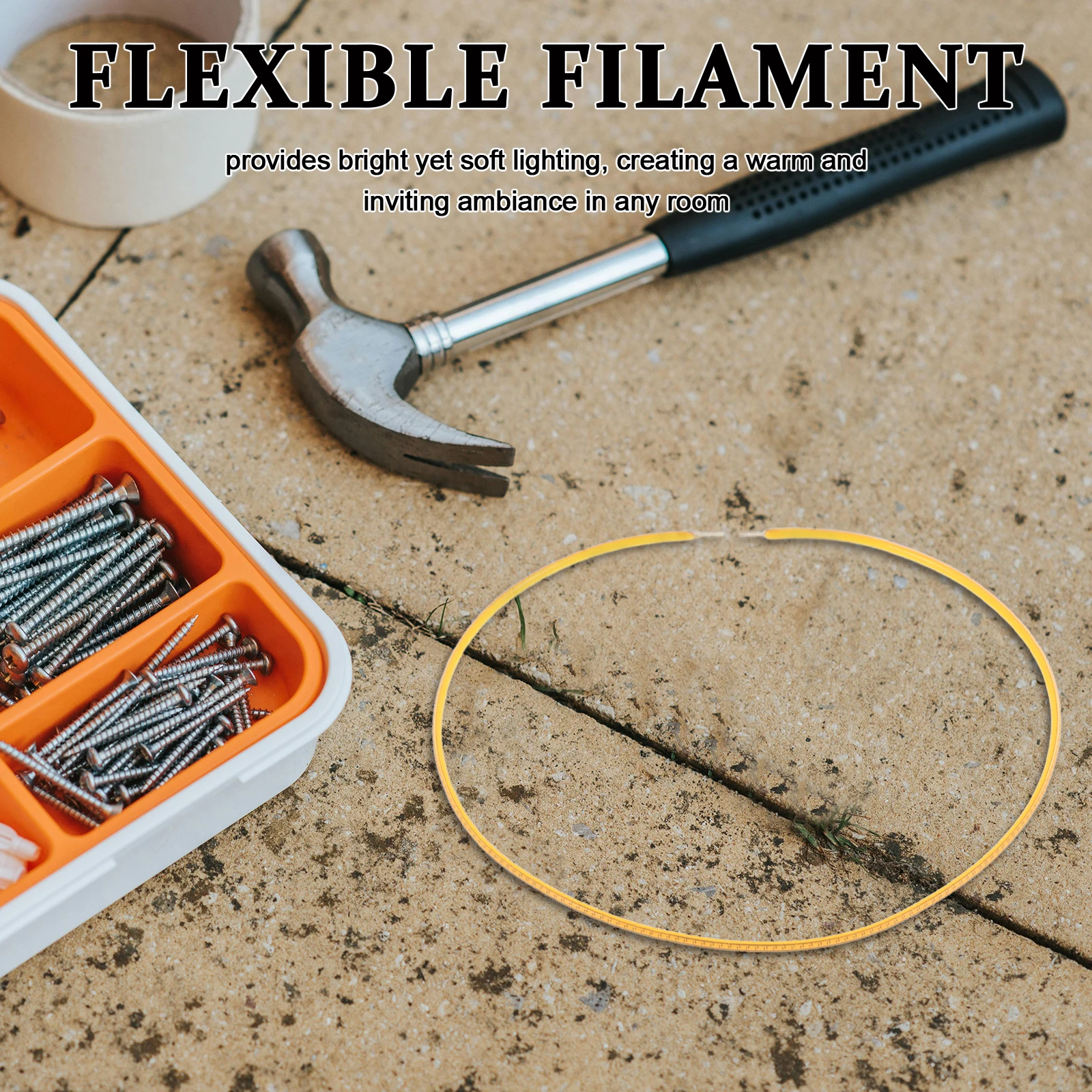 

2pcs Flexible Led Filament Warm Light Edison Bulb Accessories Vintage Lamp Parts Replacement 3V 300Mm Soft Bright Illumination