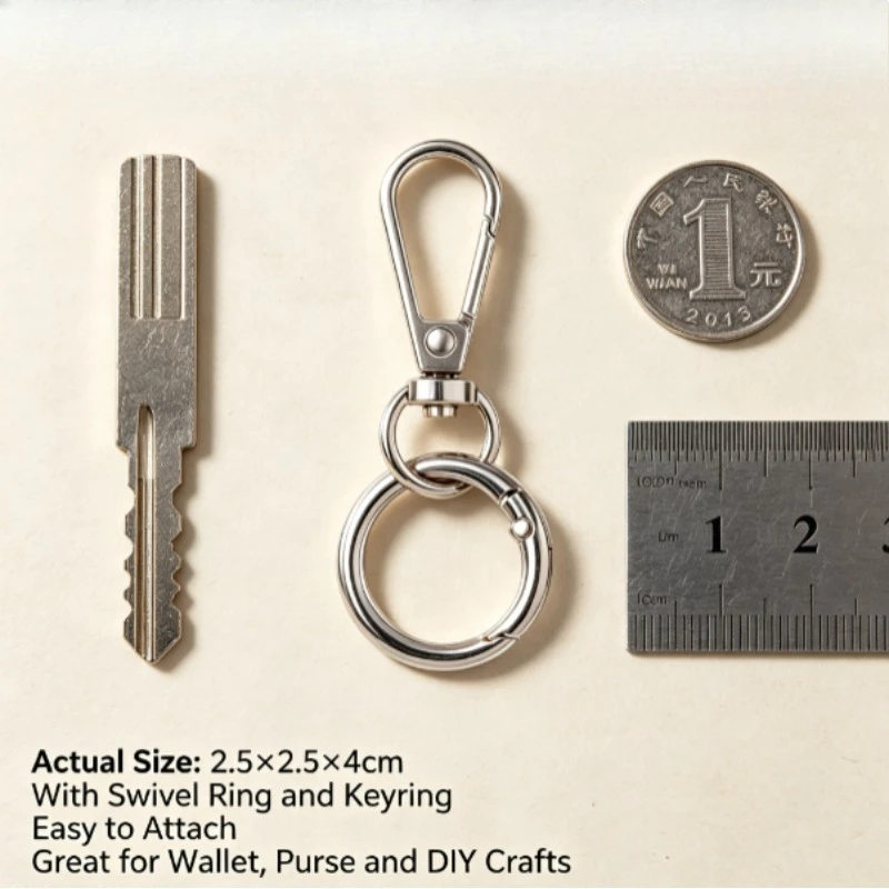 Detachable Metal Lobster Clasp with Open Jump Rings, Hardware Connector Buckles for Handbag Purse Shoulder Strap Accessories