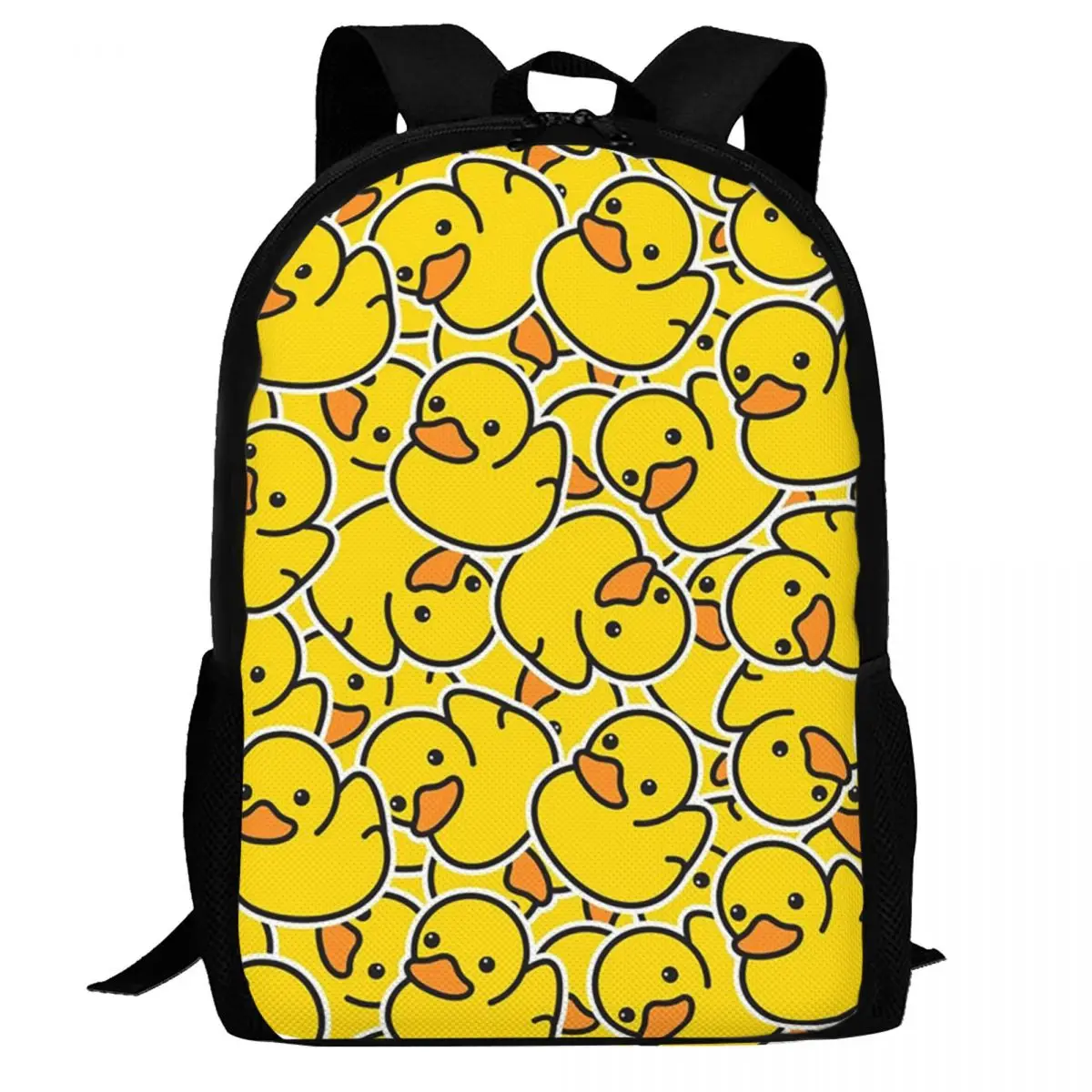 

Yellow Bathtime Rubber Ducks Pattern Backpack Daypack Large Capacity Children BookBag School Bag Shoulder Bags for Men Women