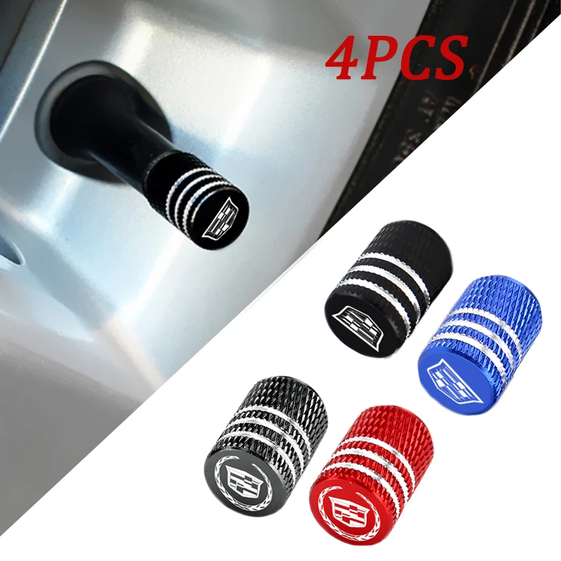 4 Uds tapas de válvula de neumático de rueda cubierta de vástagos para Cadillac Sevilla CTS DTS STS SLS SRX XTS ATS CT5 Escalade Deville Tiburon decoración