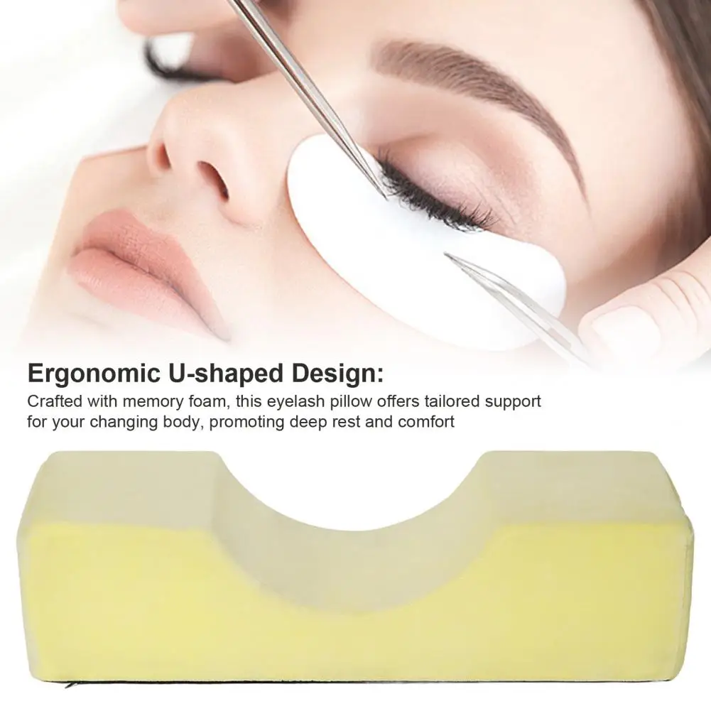 Eyelash Salon Pillow Ergonomic U-shaped Eyelash Extension Pillow with Memory Cotton Fabric for Neck Support for Ultimate