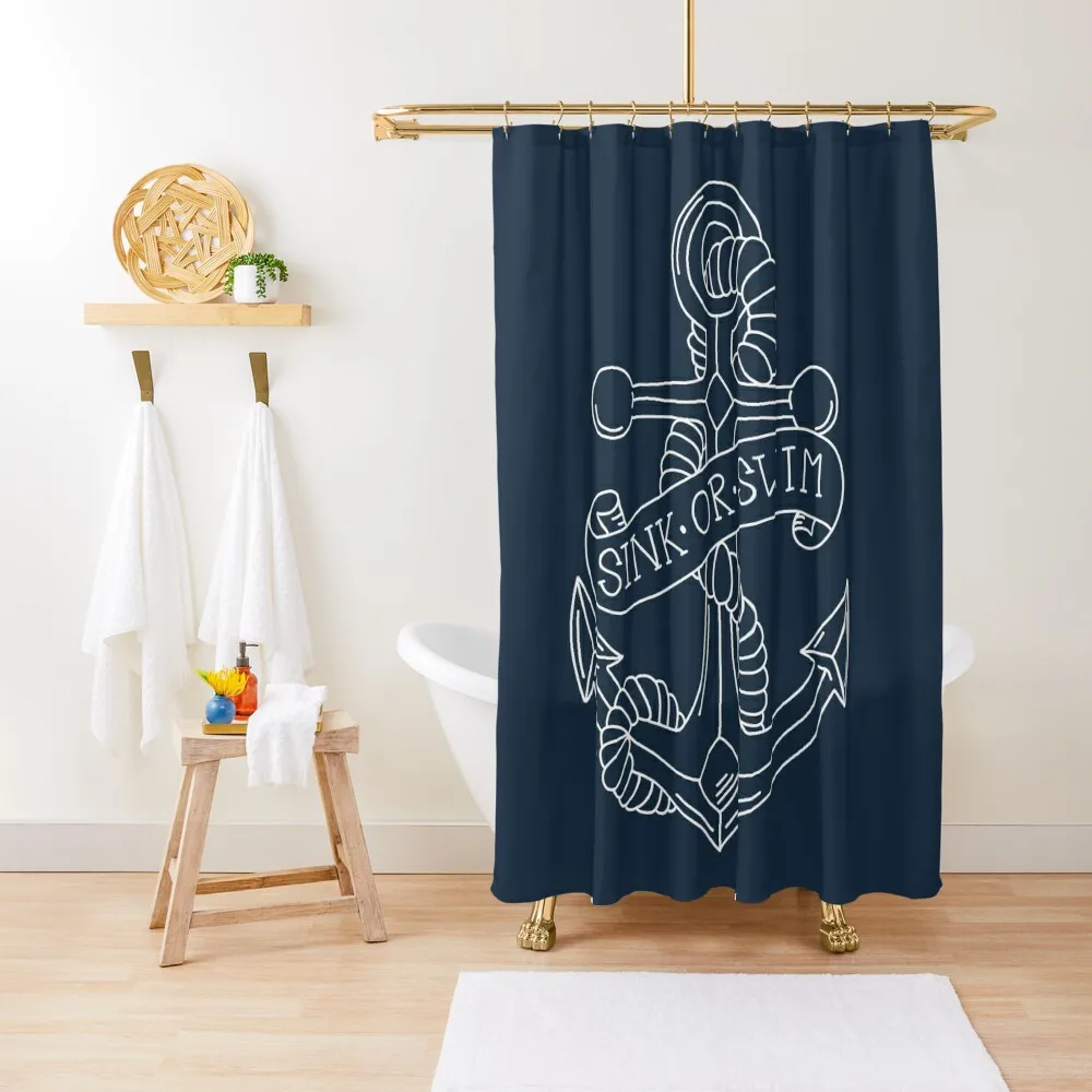

Vintage Anchor Tattoo Shower Curtain Shower Bath Bathroom And Shower Products Bathroom For Curtain