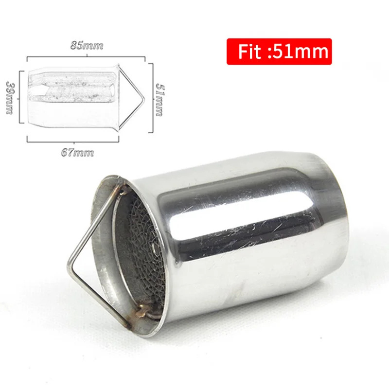 Universal 48MM 49MM 51MM Refit Motorcycle Exhaust Pipe Catalyst Muffler Front Mid End DB Killer Silencer For  Escape Motor