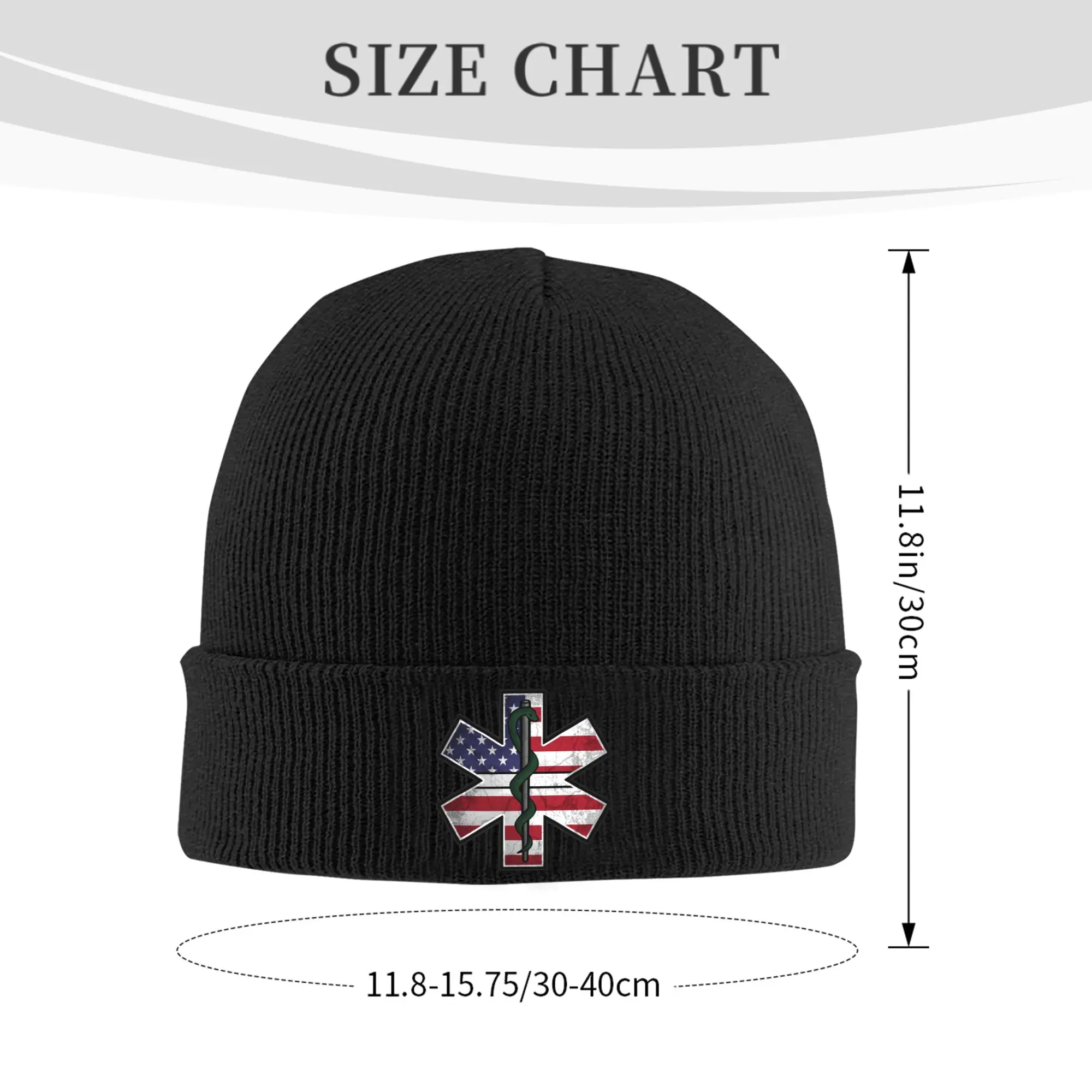Star Of Life Skullies Beanies Caps Streetwear Winter Warm Women Men Knitting Hats Unisex Adult Emergency Services Bonnet Hat