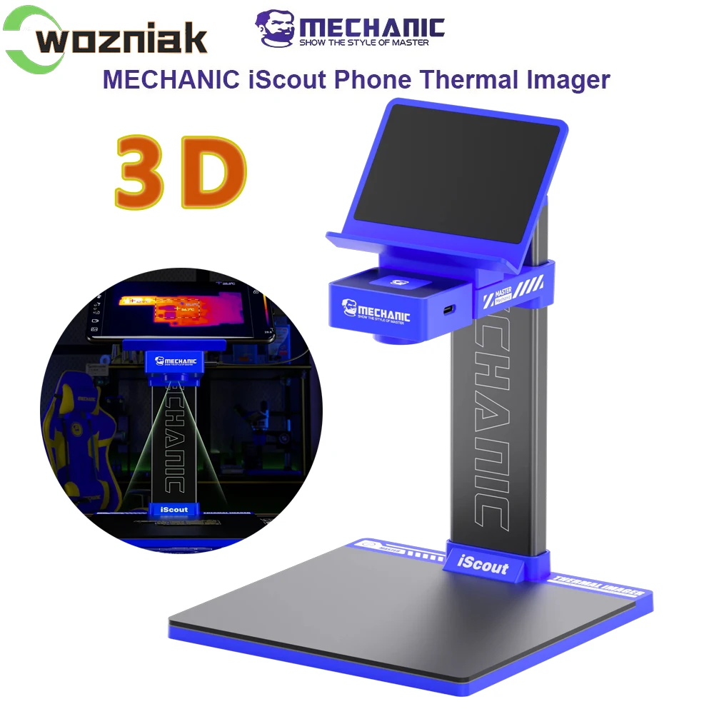 Mechanic iScout Liftable 3D Thermal Imaging Analyzer Camera Quick Check Leakage for PC Phones PCB Circuit Board Faulty Detection