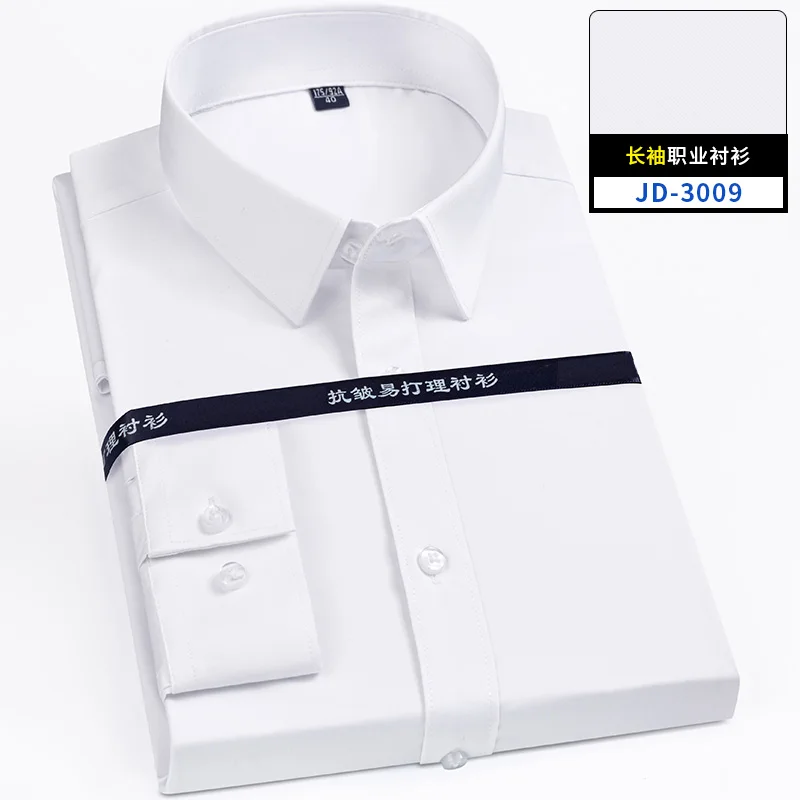 New Bamboo Fiber Long Sleeve Shirt Tops Fashionable Business Casual Men Shirt Anti-wrinkle No-Iron Extra Large Size Men Clothing