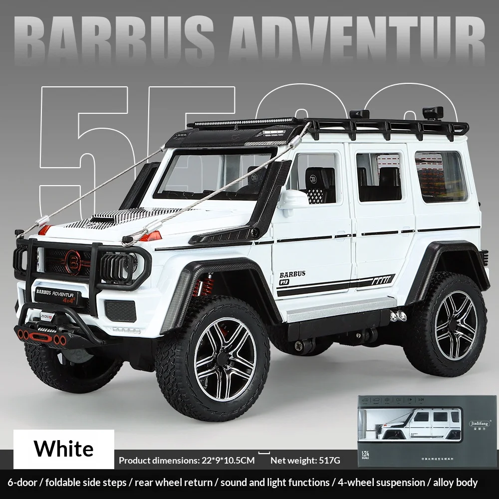 1:24 Metal G550 G800 modelos coches juguetes edición de aventura sonido ligero rueda todoterreno tirar hacia atrás SUV vehículo niños regalos de cumpleaños