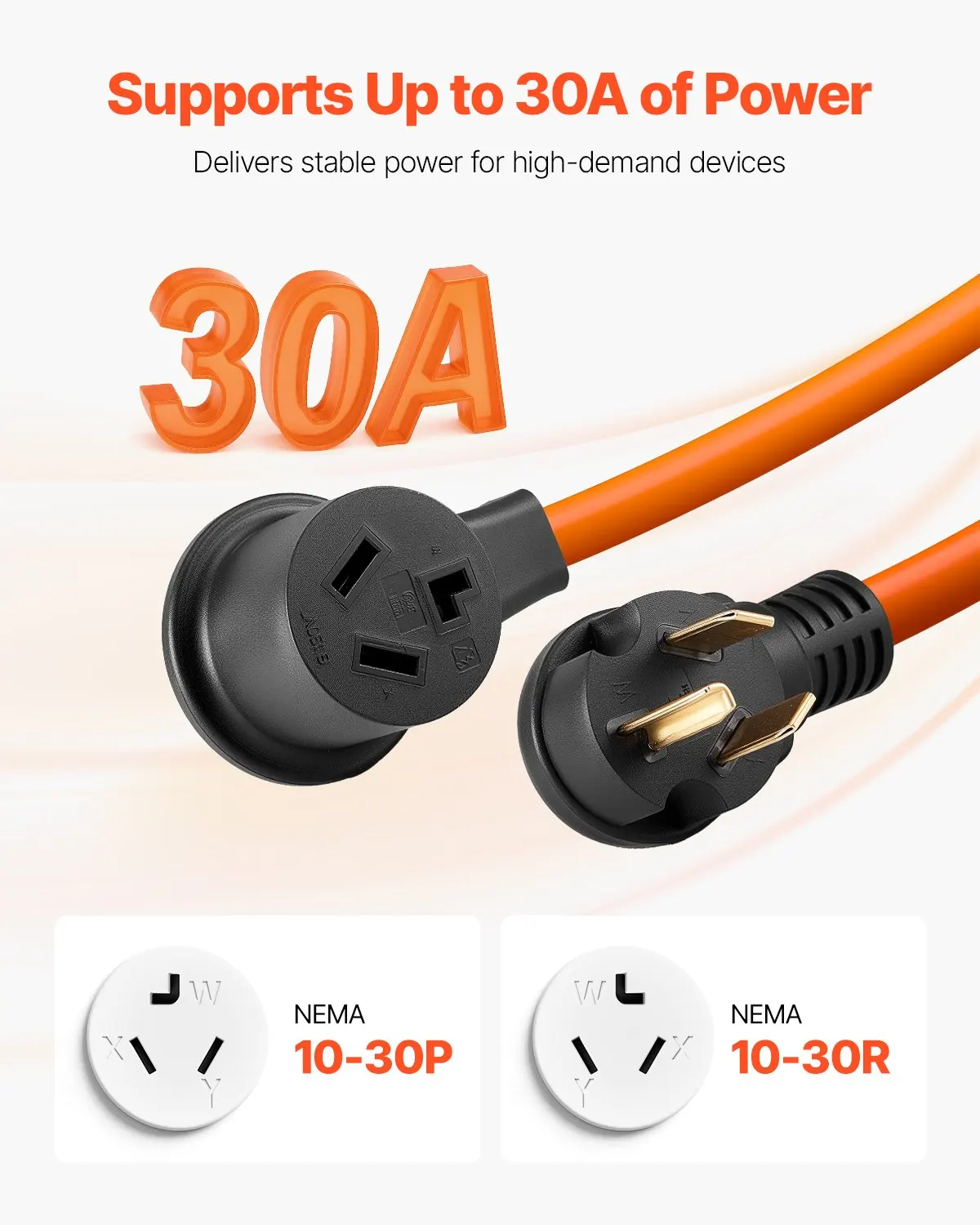 

Удлинитель для сушилки 50 футов, 3-контактный, NEMA 10-30P на 10-30R, 30А