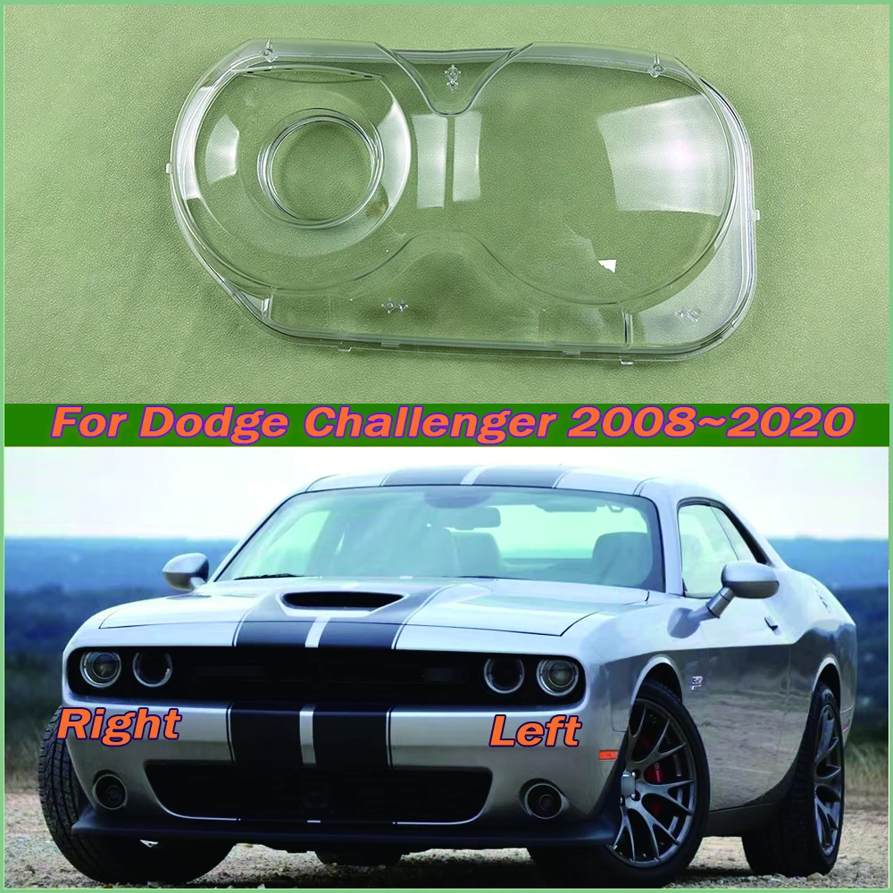 

For Dodge Challenger 2008~2020 Headlight Cover Transparent Lampshade Lamp Lens Headlamp Shell Plexiglass Auto Replacement Parts