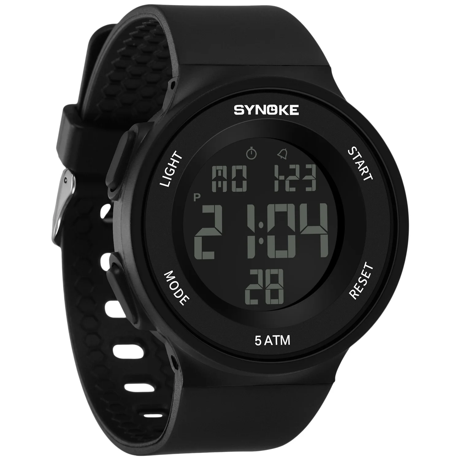 SYNOKE Electronic Watch Unisex Sport Watch Multifunction Military Sports Waterproof Luminous LED Digital Men Big Dial Student