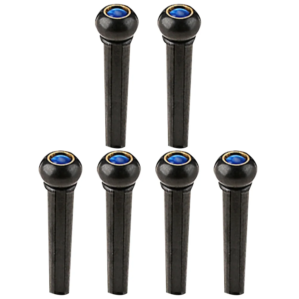 

6Pcs Guitar Bridge Pins Plastic Replacement String Fixing Pegs Durable Practical for Guitar Parts Tuning Pin Bridge Parts