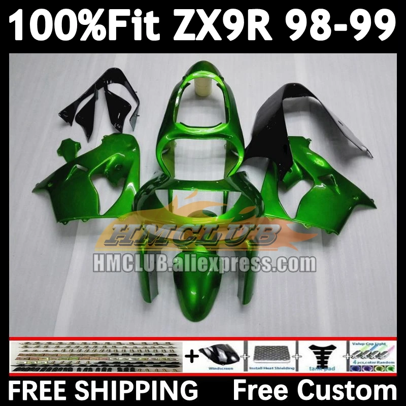 

Injection Body For KAWASAKI NINJA ZX9 R ZX 9R 9 R 900 1998 1999 164No.24 ZX900 900CC light green ZX-9R ZX9R 98 99 OEM Fairings