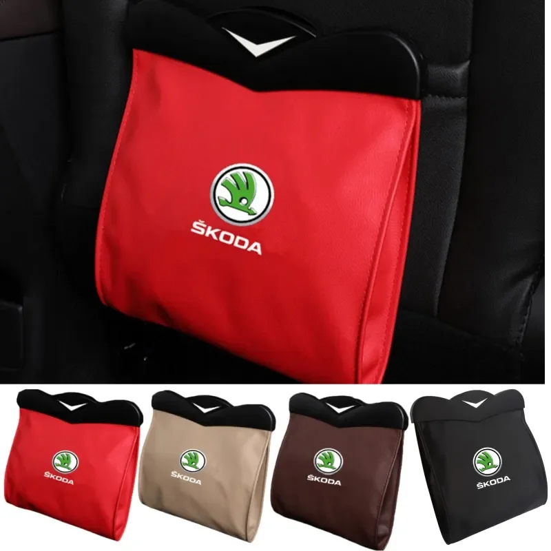 Car Seat Organizer Trash Bag for Skoda  Rapid Kodiaq GT Yeti Karoq Octavia 3 Fabia Superb 2 Roomster Kamiq Felicia Kodiak Citigo