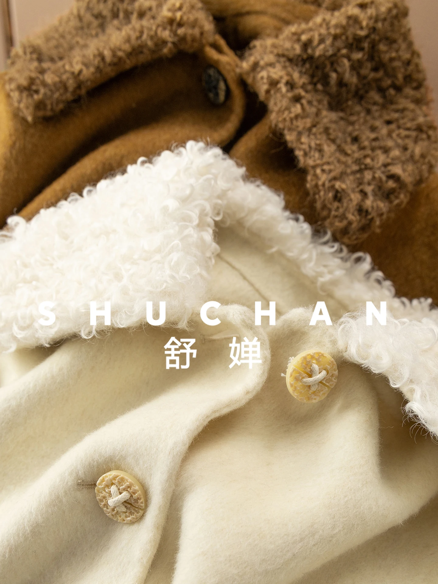 Ciepły płaszczyk z futrzanym kołnierzem z wełny alpaki, dwustronny, krótki, wełniany, damski 49F2 Camperas De Mujer Invierno 2025