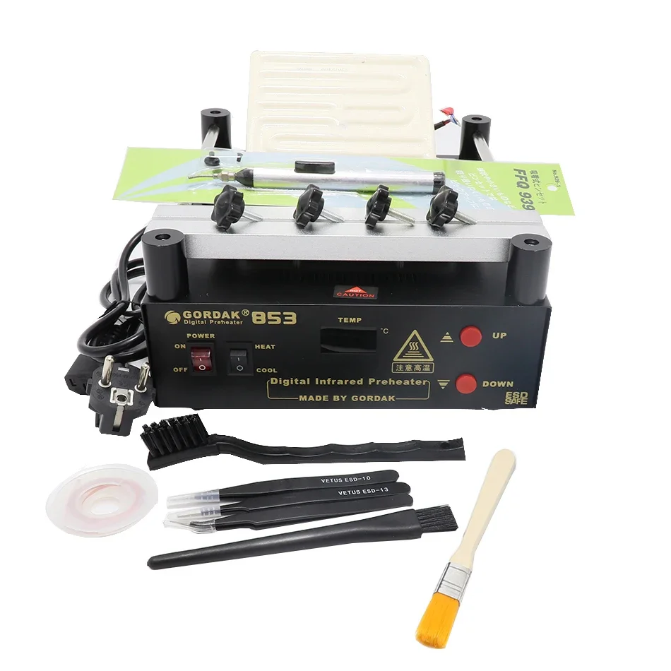 For Gordak 853 BGA rework soldering preheating station desoldering hot air station and electric iron