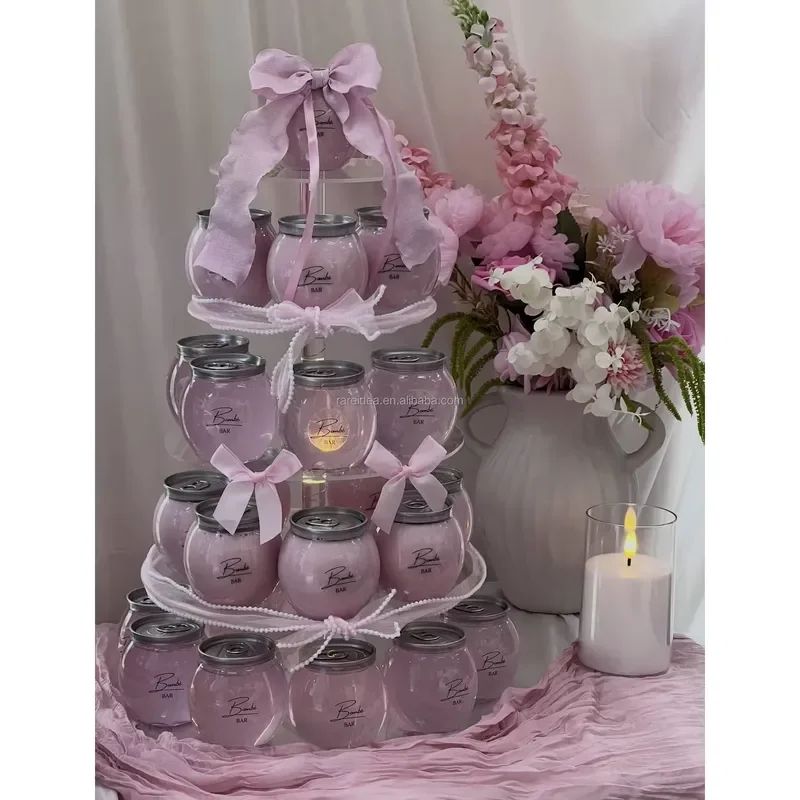 Customize Party Events Supplies Product Shelf Round Clear Acrylic Stand Displsy Decoration