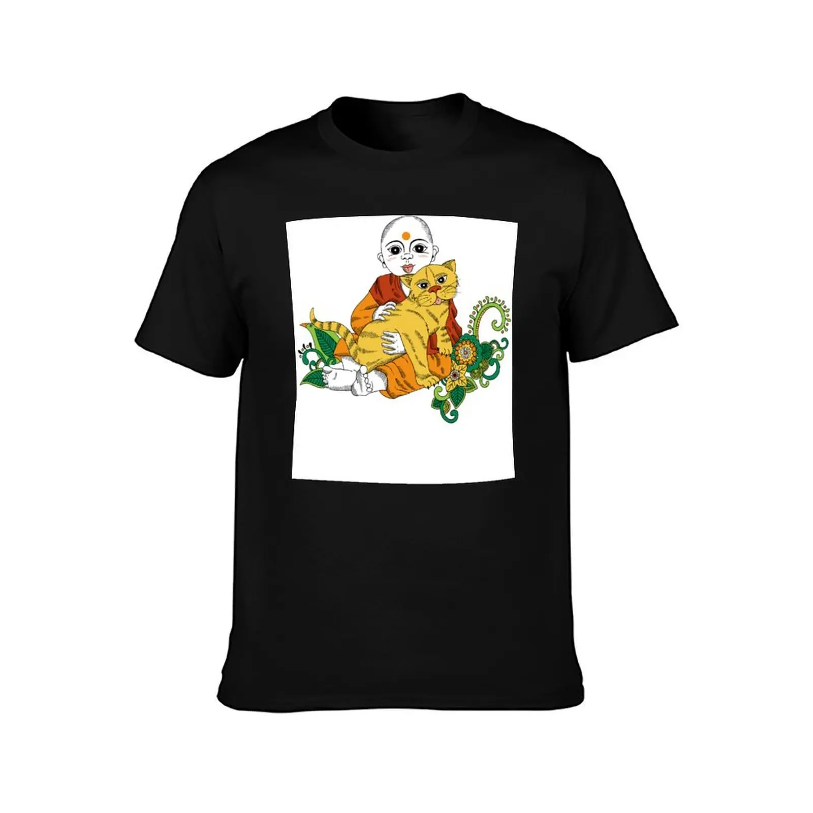 Little Buddha T-Shirt Thanksgiving Casual Tee T-Shirt
