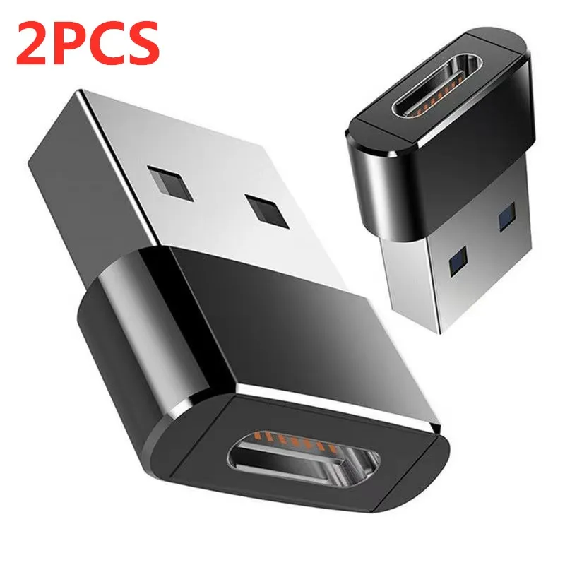 

2PCS Charger Adapter For iPhone 12 13 Pro Max USB OTG Connector Type-C Adapter Type C USB-C Converter Laptop Cables Data Charger