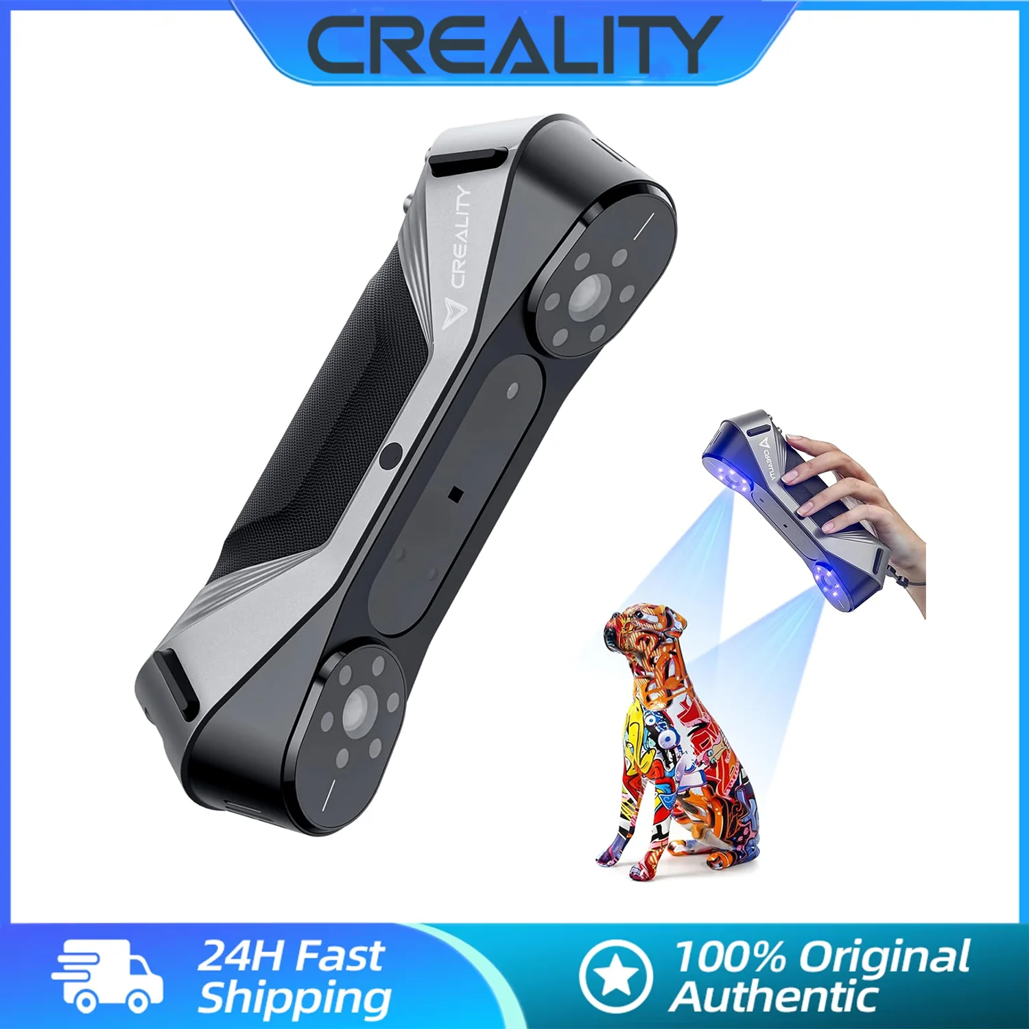 

3D-сканер Creality CR-Scan Raptor Точность 0,02 мм Многолинейный потребительский 3D-сканер Blue & NIR Сканирование до сканирования 60 кадров в секунду