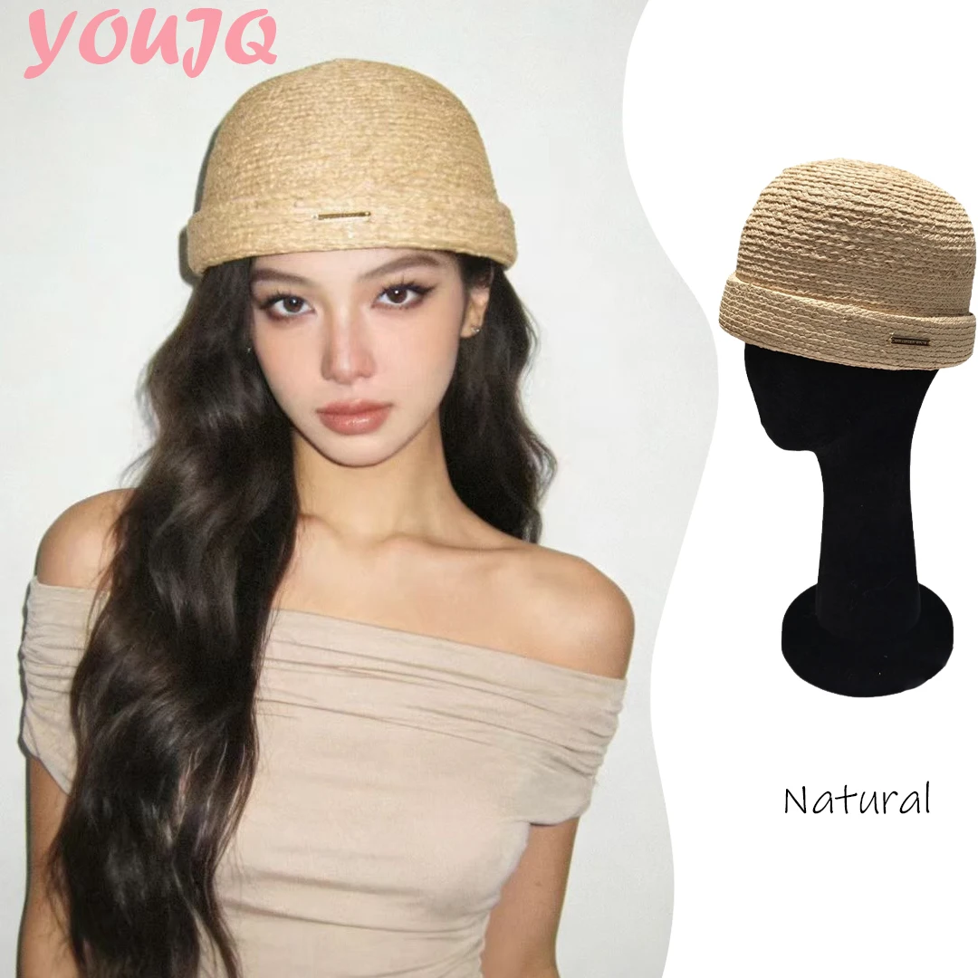 cappello-berretto-di-paglia-naturale-di-lusso-per-uomo-e-donna-cappello-da-sole-francese-intrecciato-a-mano-cappello-da-spiaggia-a-tesa-rotonda-cappello-da-chiesa-derby-pillbox-boinas