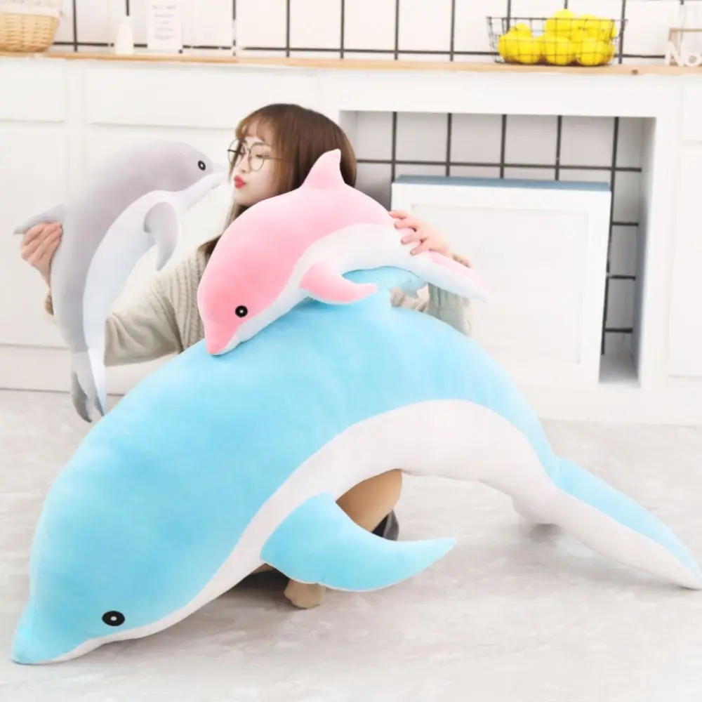 

Sleeping Cushion Marine Life Dolphin Plush Toy Soft Cute Dolphin Stuffed Toys 30cm Lovely Dolphin Sofa Pillow Children Toys