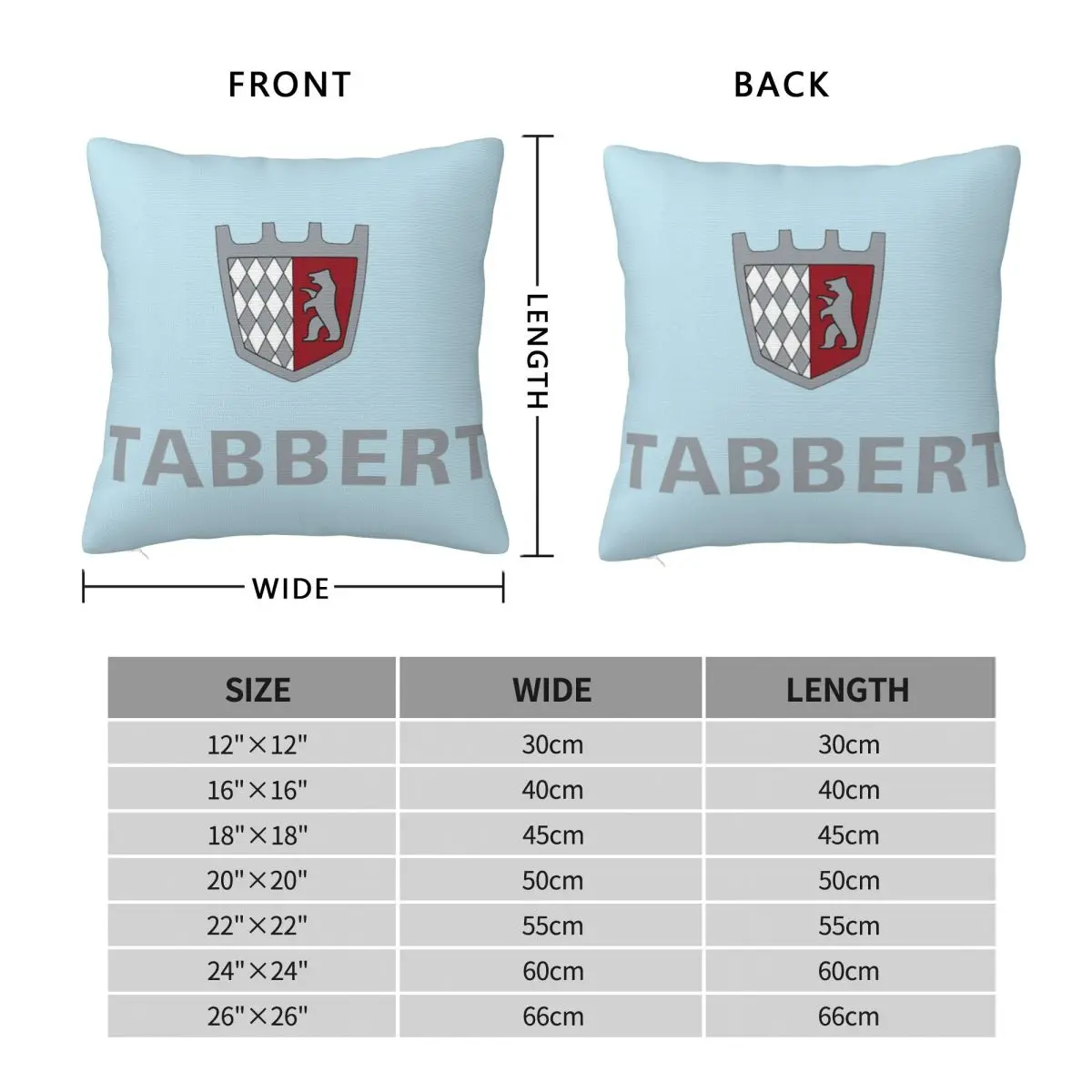 Tabbert Caravan Square Pillowcase Pillow Cover Polyester Cushion Zip Decorative Comfort Throw Pillow for Home Living Room