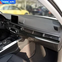 자동차 스타일링 센터 콘솔 대시 보드 패널 장식, 아우디 A4 B9 A5 2017-2021 LHD 탄소 섬유 컬러 헤드라이트 스위치 트림