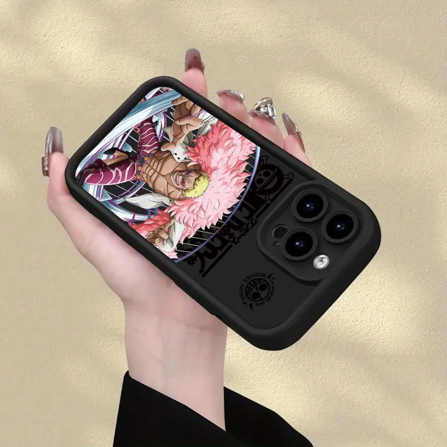 حافظة لهاتف آيفون 17 Air XS Max 13 12 11 Pro Max XR 16e 15 16 14 Plus غطاء ناعم قطعة واحدة Doflamingo