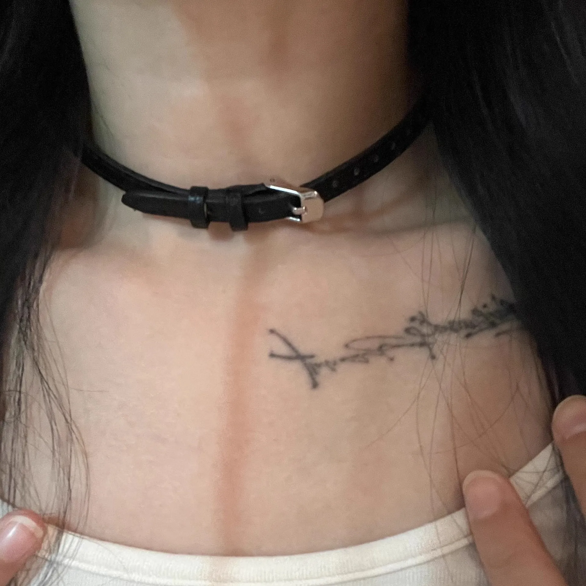 New Punk Trendy Gothic Geometry Leather Collar Chain Choker Necklace For Women Men Fashion Vintage Jewelry Y2K EMO Accessories