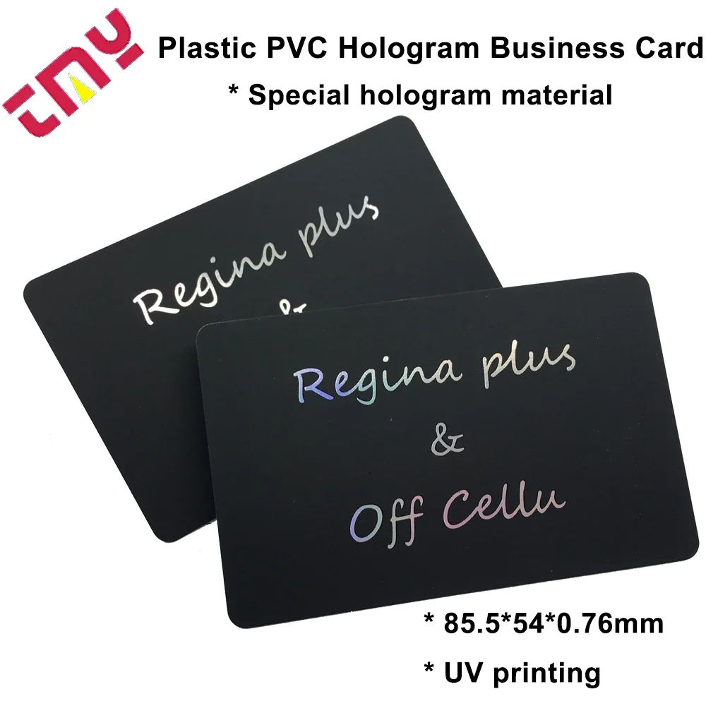 Biglietto da visita Holagram in plastica con incisione laser personalizzata in PVC con il tuo design