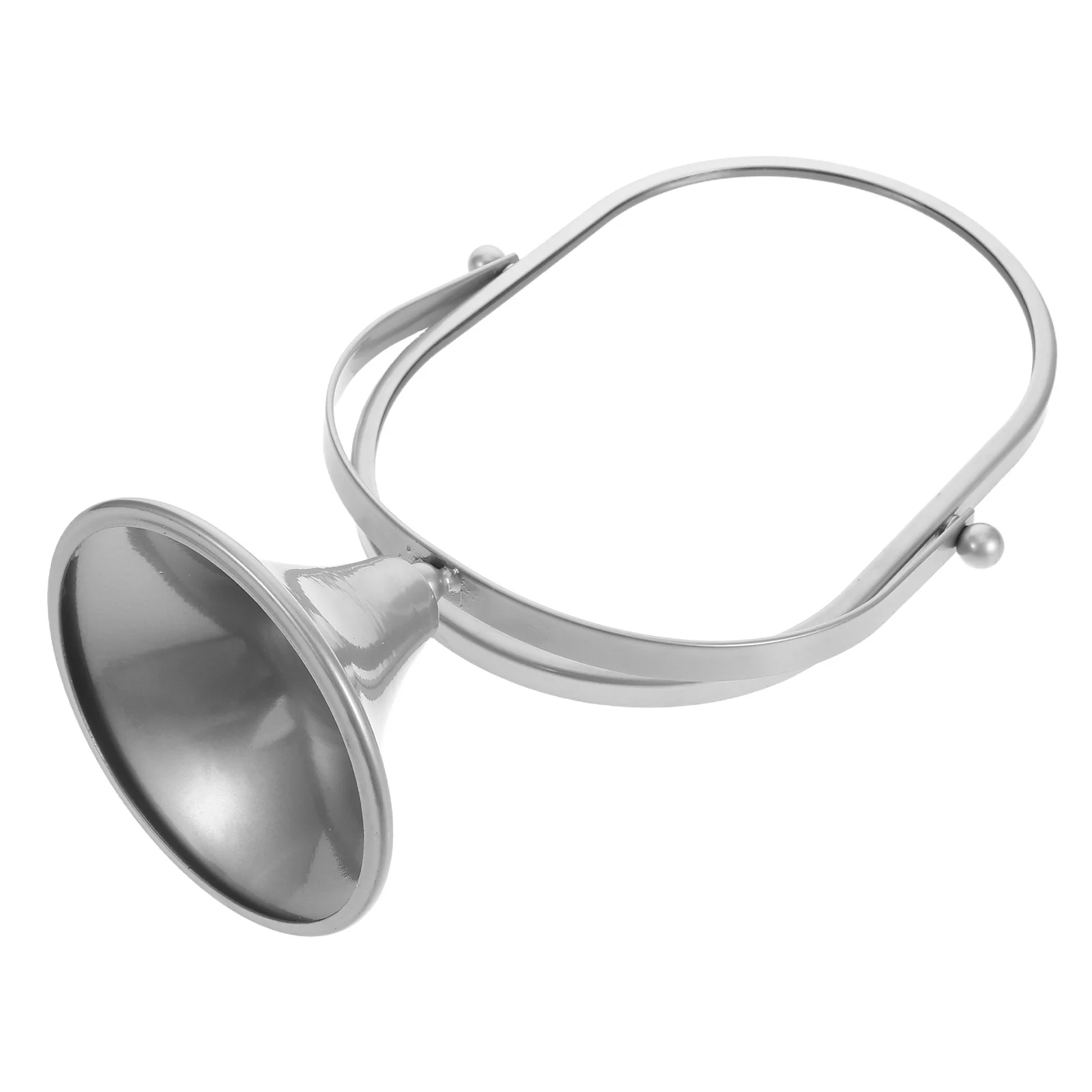 Miroir de maquillage de bureau rétro ovale sur pied, décor de Table de vanité, Construction en fer argenté pour coiffeuse, bureau décoratif