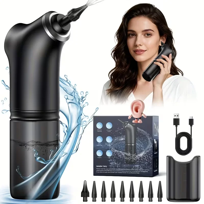 

Electric Ear Cleaner Rechargeable+C Type Fast Charging Four Pressure Modes Powerful Earwax Flushing Function Safe Ear Irrigator