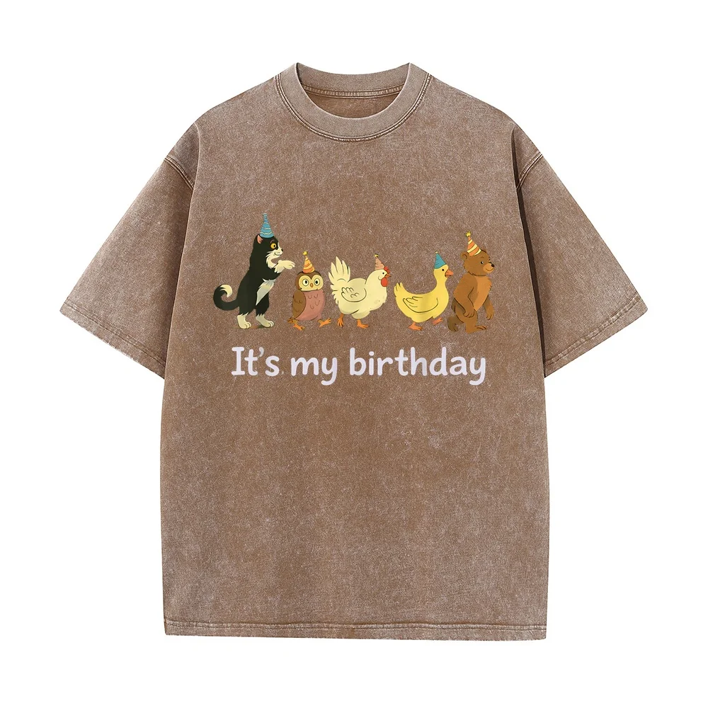 Little Bear Birthday Graphic Y2K Bears Lovers Gifts Cute T-Shirt 트레이닝복 Camiseta Personalizada Tシャツ Daily Wear Cotton Tee Casual