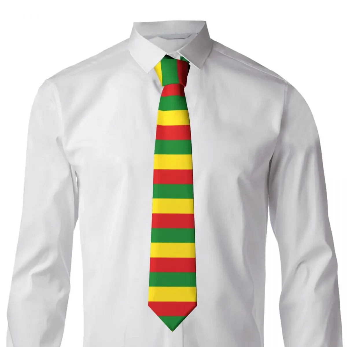 Formal Jamaican Rasta Flag Neckties Men Customized Silk Business Neck Tie