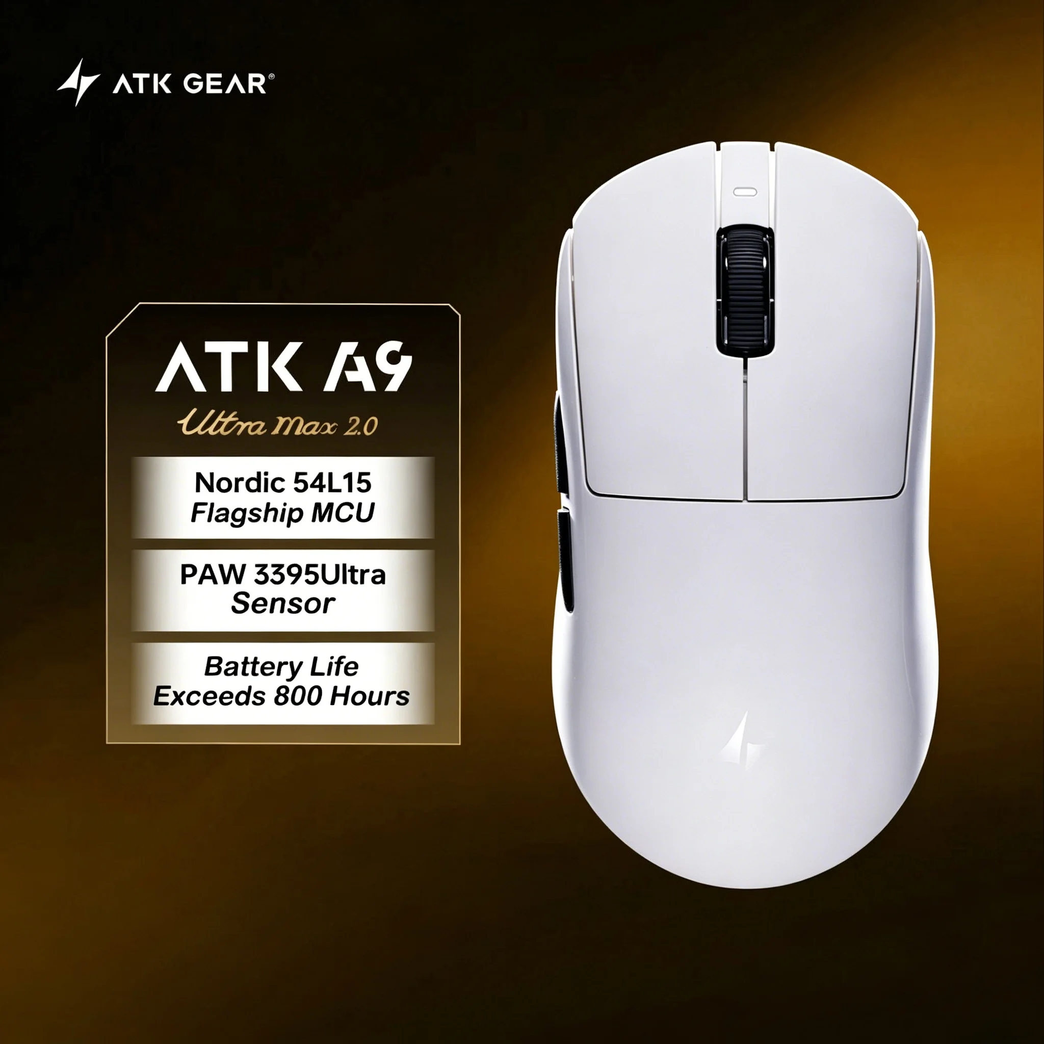 ATK A9 エア トライモード デュアル 8K ワイヤレス ゲーミングマウス