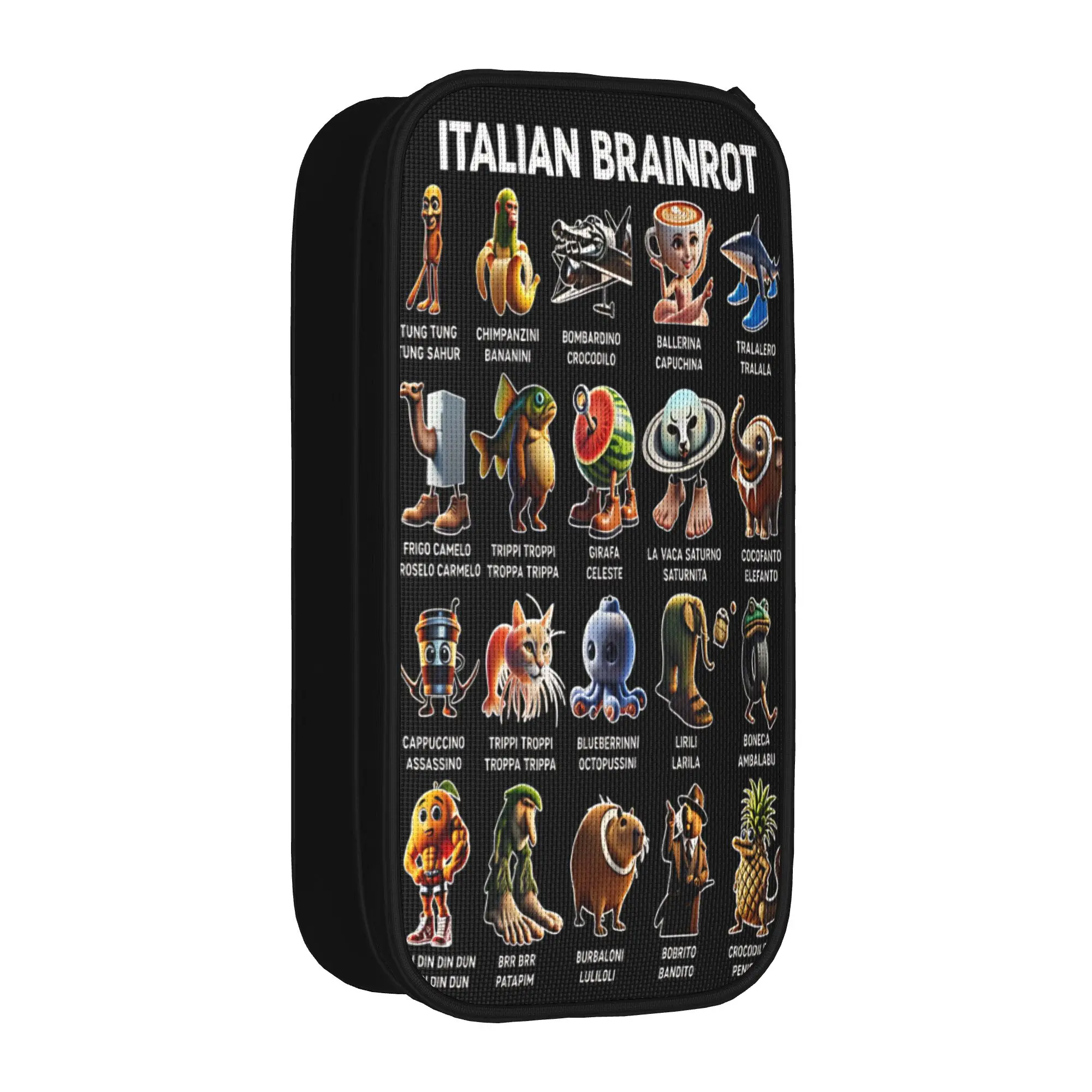Italian Brainrot  Pencil Case  Boy Girl Aesthetic Pencil Pouch Graphic School Pencil Cases Stationery Organizer Birthday Present