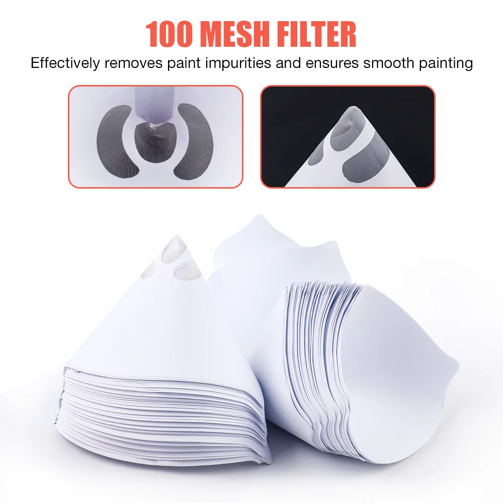 50/100/200 Pieces Of Disposable Paint Paper Funnels, Home Filter Paper Cones, Suitable For Car Paint Filter Paper Funnels Tools