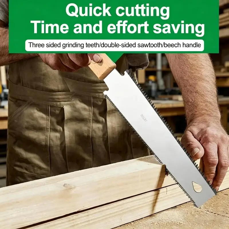 Small Hand Saw Wood Handle Fast Cutting Sharp Blade For Woodwork DIY Home Repair