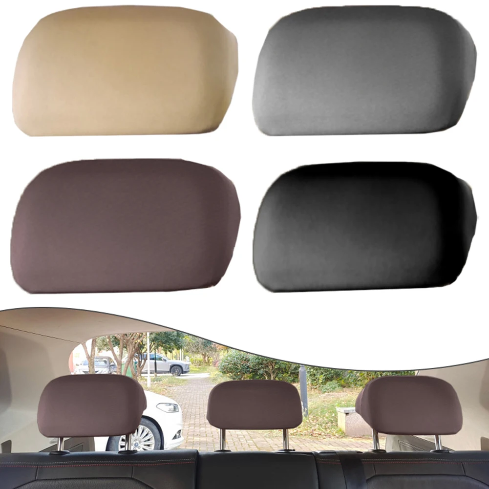 Universal Car Seat Headrest Cover Anti-Dirty Elastic Neck Pillow Cover Dustproof For Car Truck SUV Interior Accessories