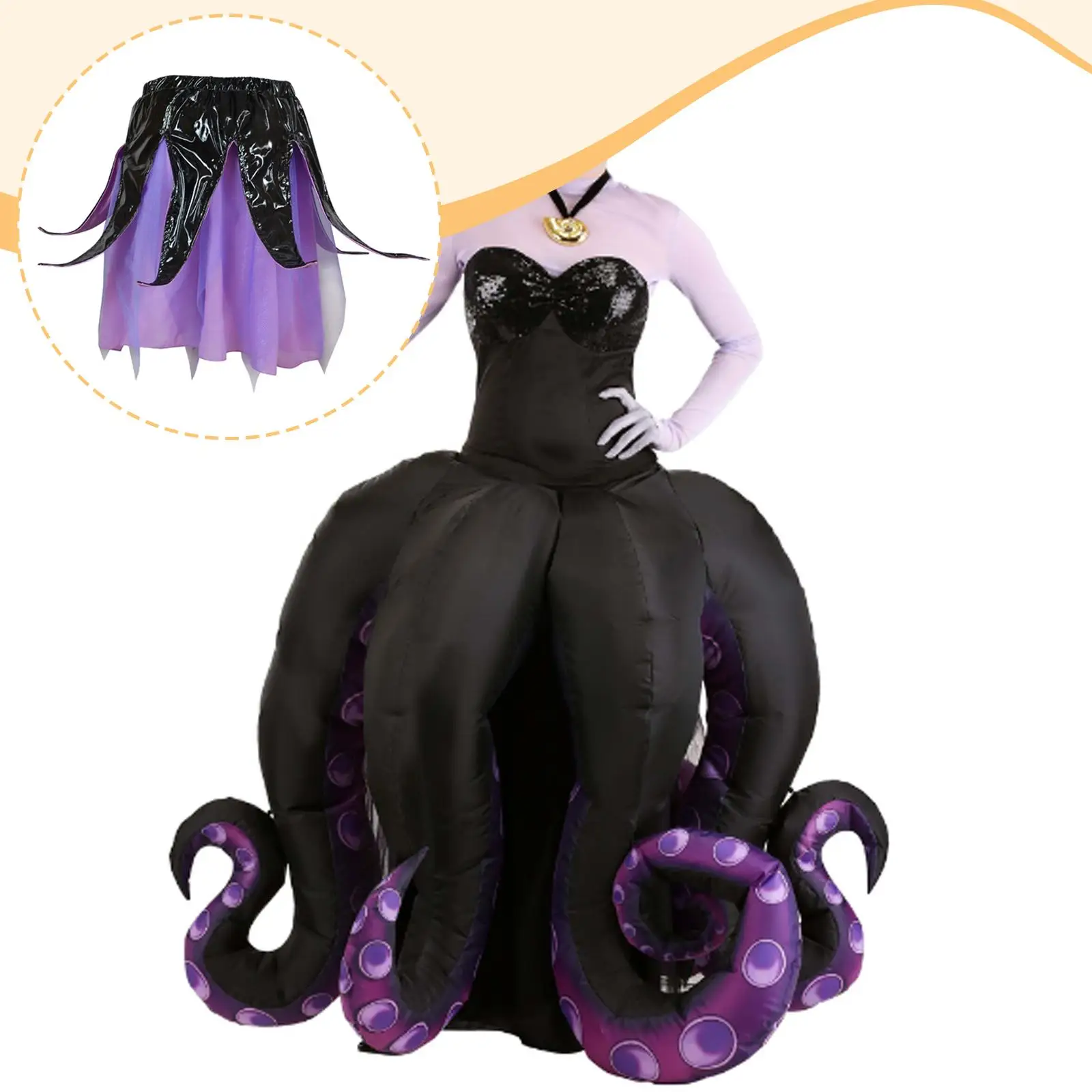 Disfraz de Pulpo para Mujer, Ropa, Disfraz de Ursula para Carnaval, Vacaciones, Baile de Máscaras