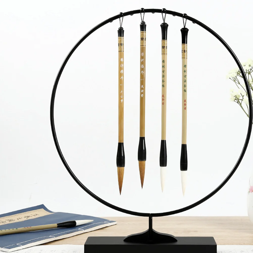 

Circular Brush Pen Rack Iron Material Elegant Desktop Decor for Writing Brushes Long-Lasting and Easy to Maintain