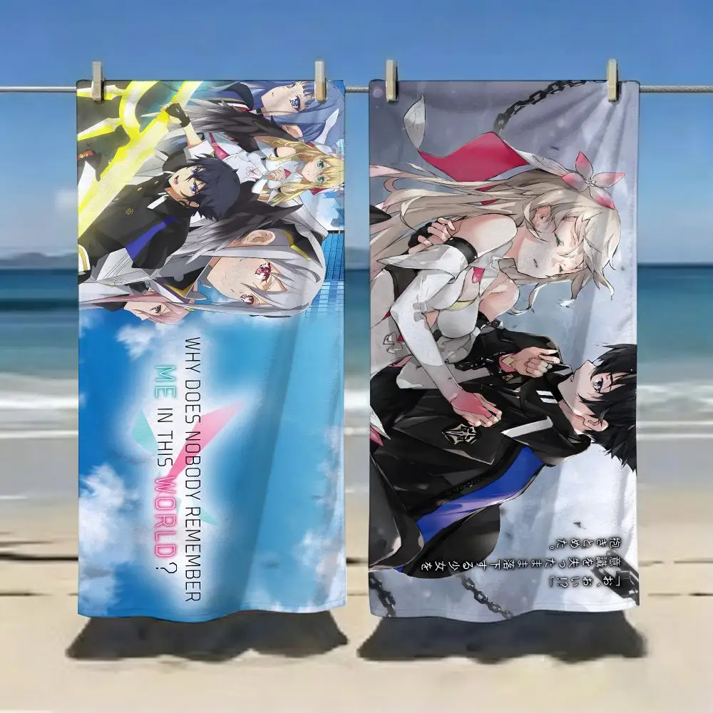 Anime W-Why Does No One Remember My World Towel Microfiber soft Beach Towel for Travel Fitness Sauna Bathing Camping