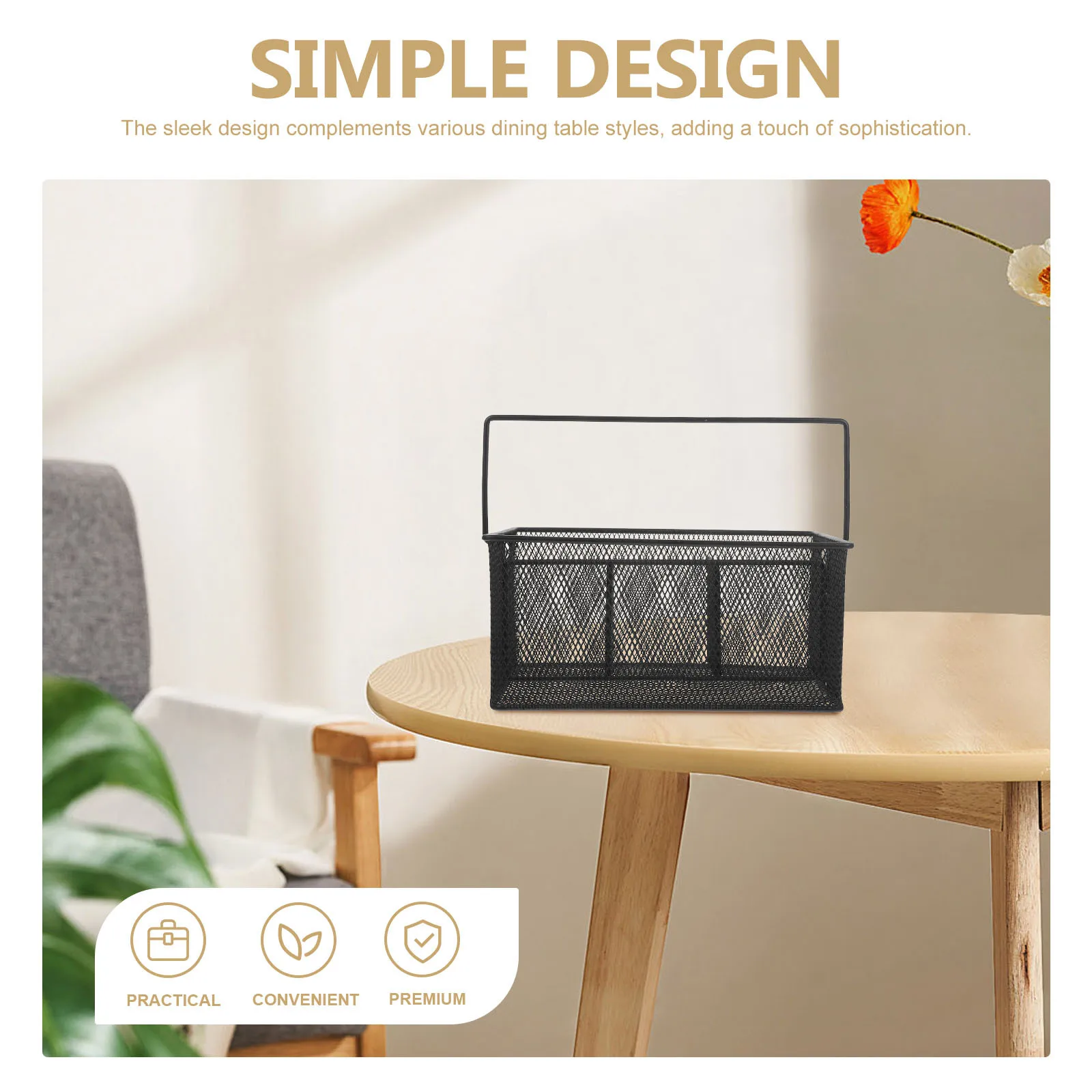 

Chopstick Holder For Countertop Metal Utensil Organizer With Multi-Grid Design Kitchen Cutlery Storage Rack Drainable