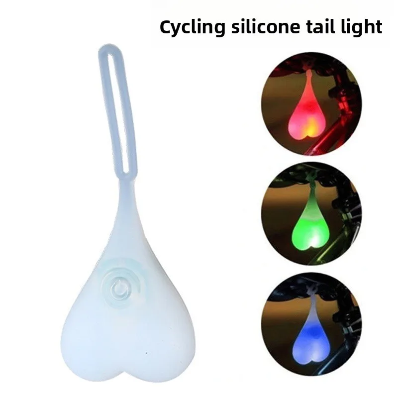 Bike Night Riding Egg Tail Light - Silicone, Unique Warning Lamp, Hangs on Bicycles & Outdoor Backpacks