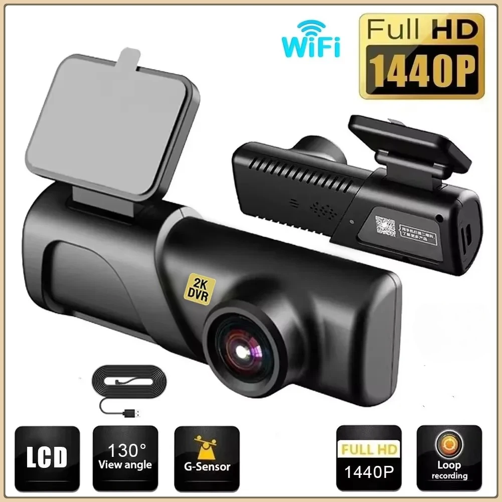 

2k 1440P HD Wi-Fi видеорегистратор для автомобиля DVR камера видеорегистратор автоматическое ночное видение WDR голосовое управление беспроводной режим парковки 24H