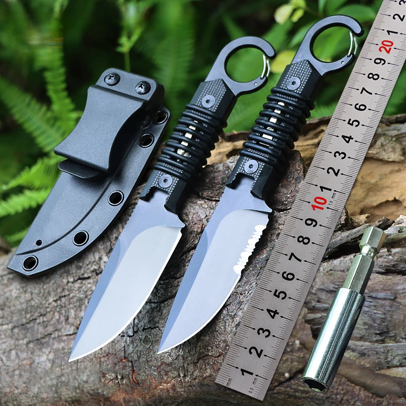 

High Hardness Portable Camping Outdoor Knife Fixed 3CR13 Blade Hunting Survival Tactica Utility Self-defense Knives EDC Tools