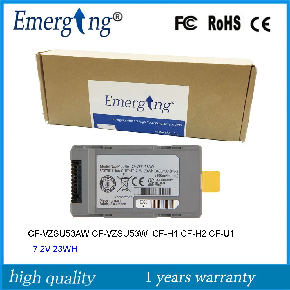 7.2V 23Wh Battery For Panasonic  CF-VZSU53AW CF-VZSU53W CF-H1 CF-H2 CF-U1