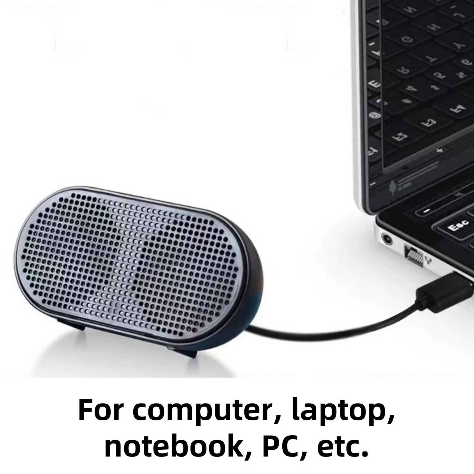 1PC USB Powered Computer Speaker 3D Surround Sound Mini Stereo Portable for PC Laptop Desktop Notebook PS4 6W