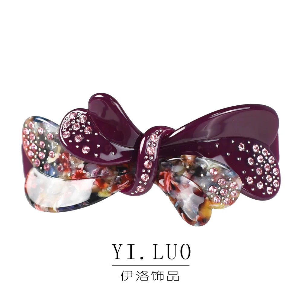 

Women Headwear Girls Hairwear Middle Size Rhinestone Hair Clip Bow Floral Vintage Hair Barrette Cute Hair Accessories For Women